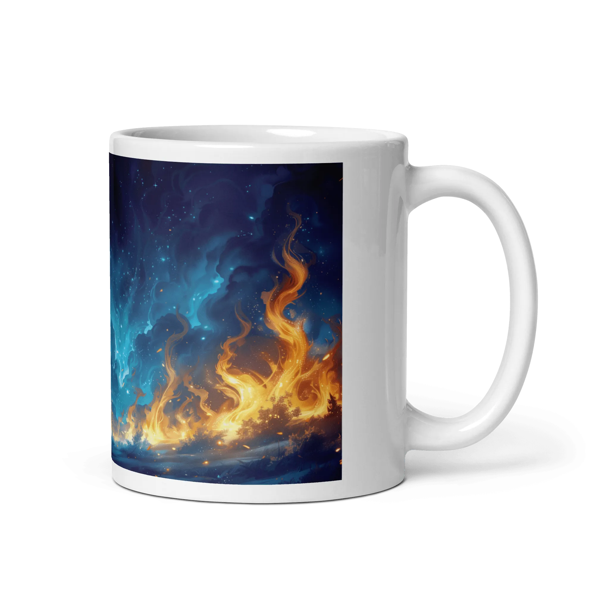 Night of Fire White Glossy Mug