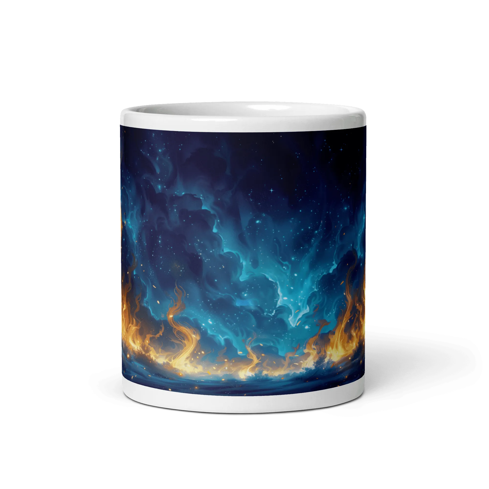 Night of Fire White Glossy Mug