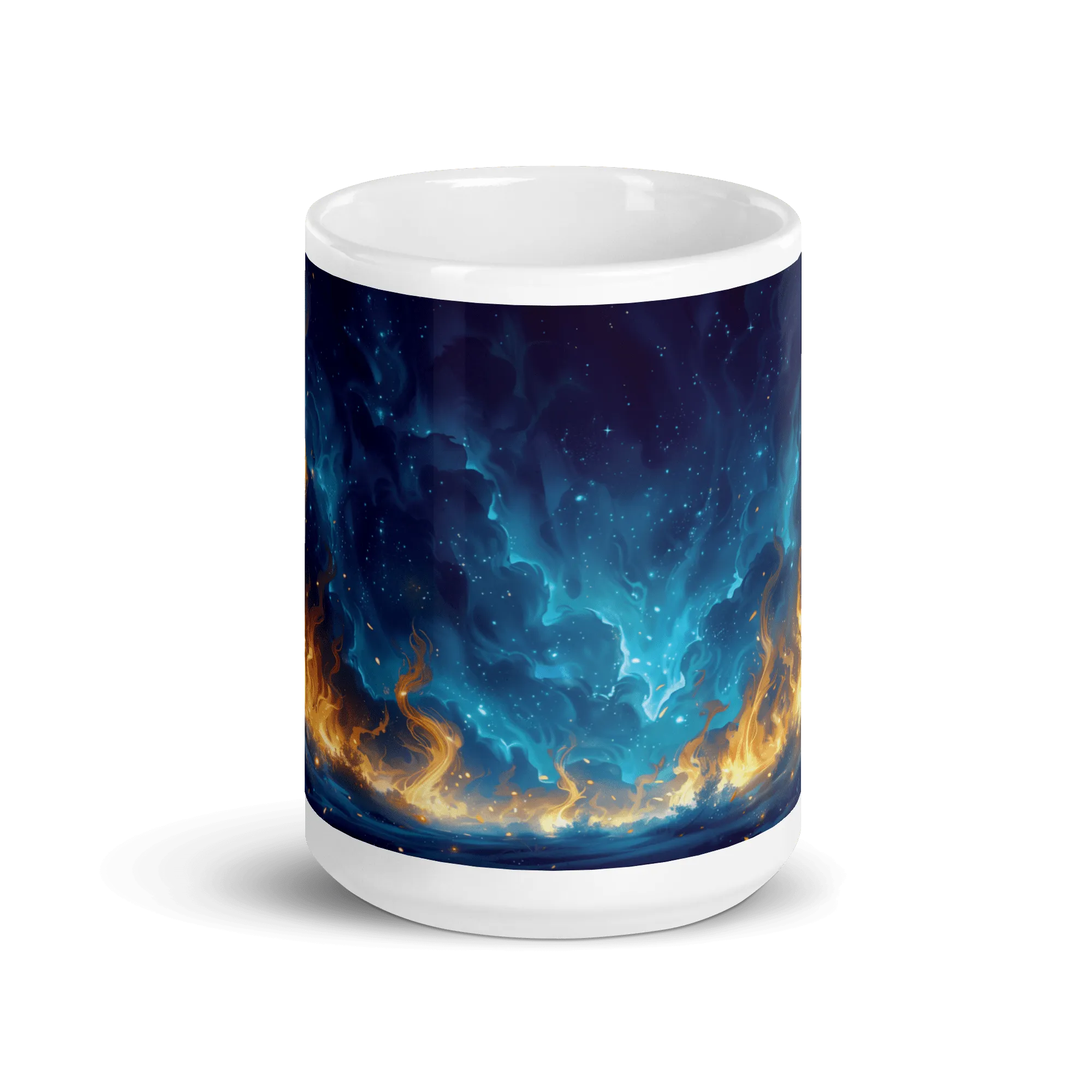Night of Fire White Glossy Mug