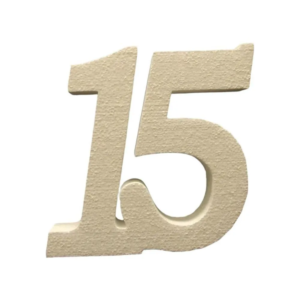 Number 15 (EPS Foam Cutout)