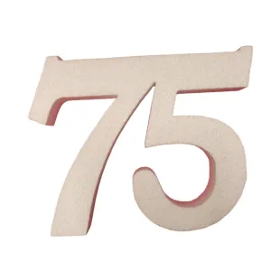 Number 75 (EPS Foam Cutout)