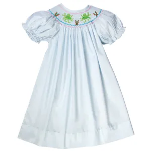 Octopus Dance Lt. Blue Smocked Bishop