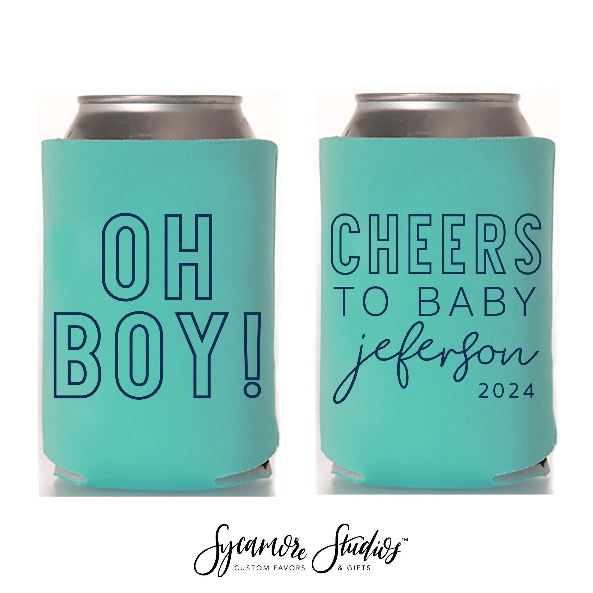 Oh Boy - Baby Shower Can Cooler #3