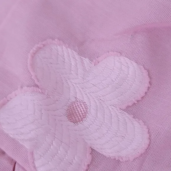 One loved babe. Pink Floral Dress with Puff Sleeves. Size 1XL. EUC