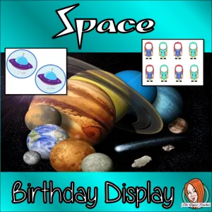 Outer Space Classroom Theme Birthday Display