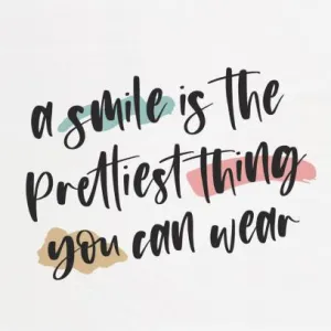 P. Graham Dunn Word Block A Smile Is The Prettiest Thing You Can Wear