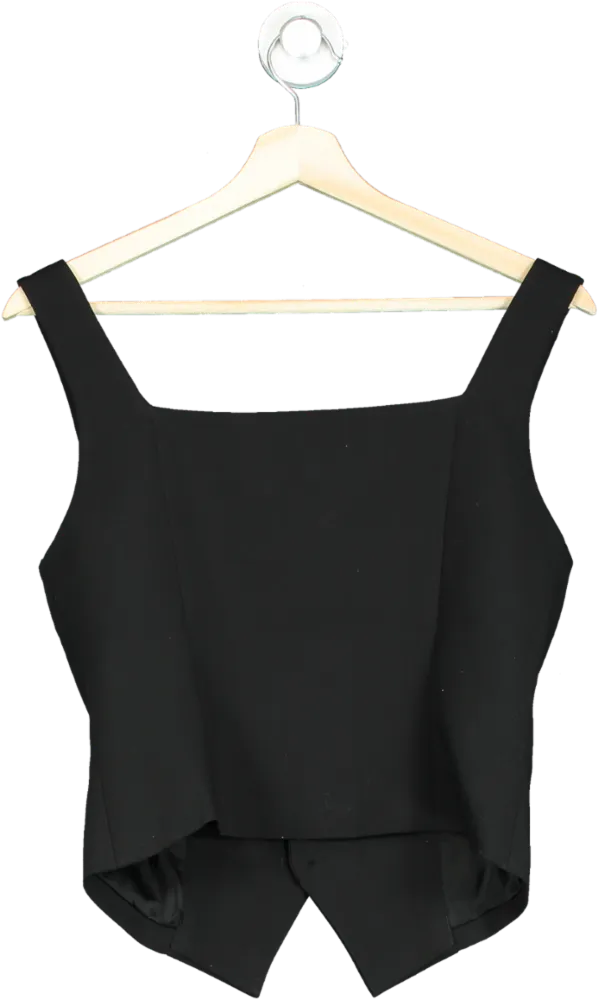 Paige Black IRENE Sleeveless Waistcoat Top UK 8