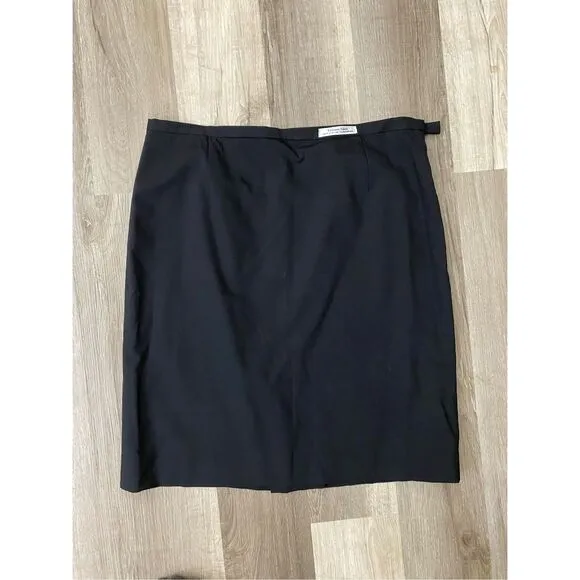 Pendleton NWT Black Pencil Skirt, Wool Blend Bottom, Size 16, MSRP $148
