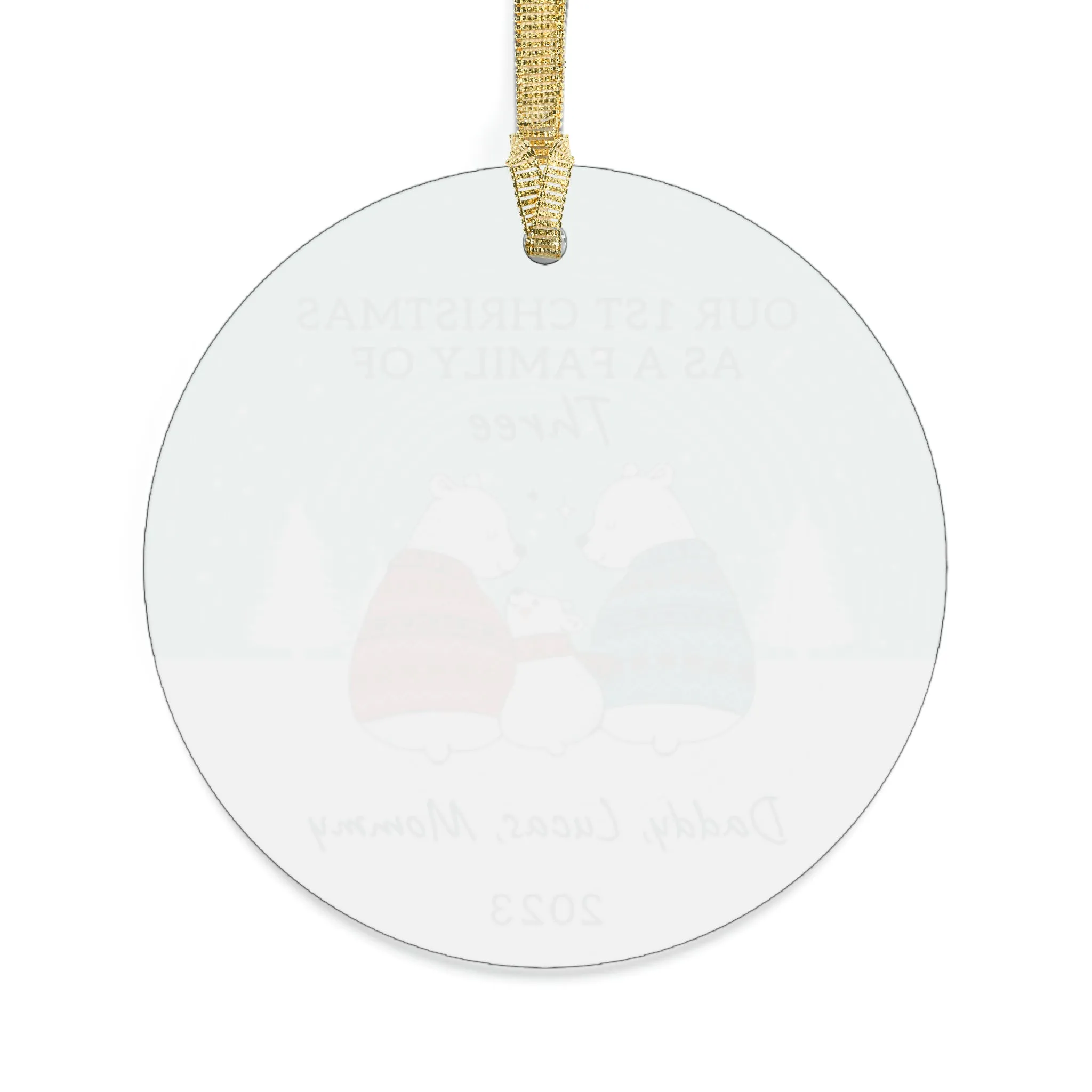 Personalized Family of Three Christmas Ornament, Family of 3, Family Ornament, Baby's First Christmas Ornament, First Christmas Ornament
