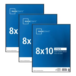 Photo Frame 8x10 Format Wall Art Tabletop Decor Picture Frames, Black, Set of 3