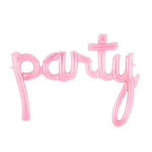 Pink "PARTY" Script Balloon