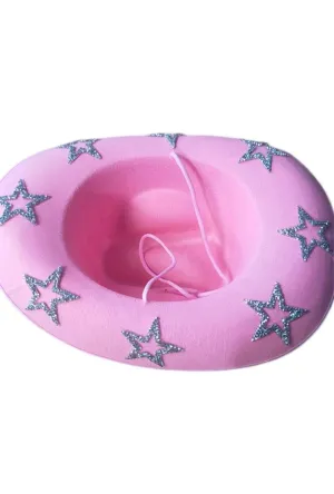 Pink Rhinestone Star Cowboy Hat
