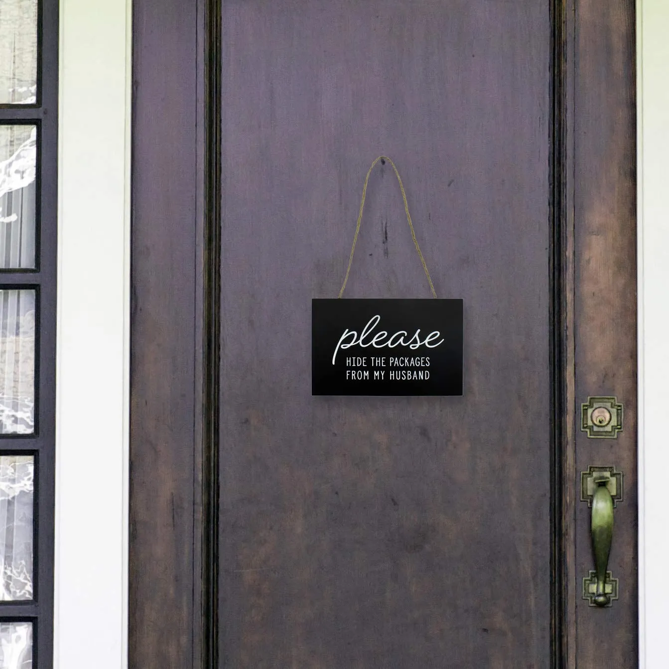 Please Hide The Packages from Husband Sign (Case of 60)
