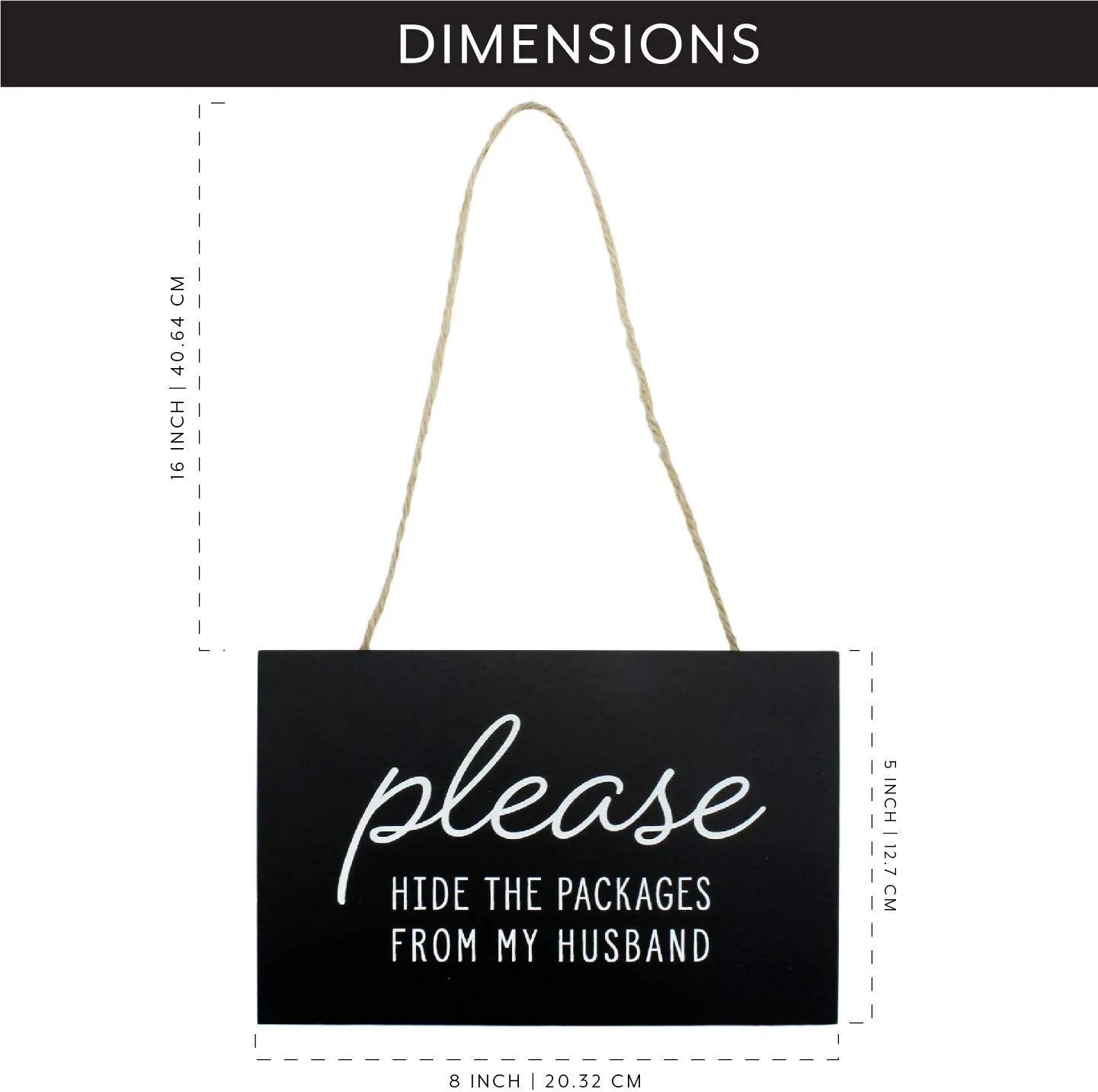 Please Hide The Packages from Husband Sign (Case of 60)