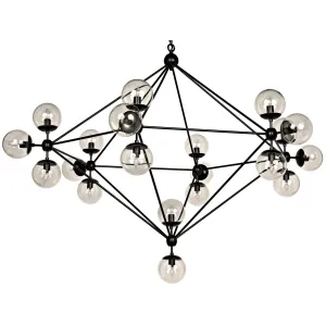 Pluto Chandelier, Large, Black Steel