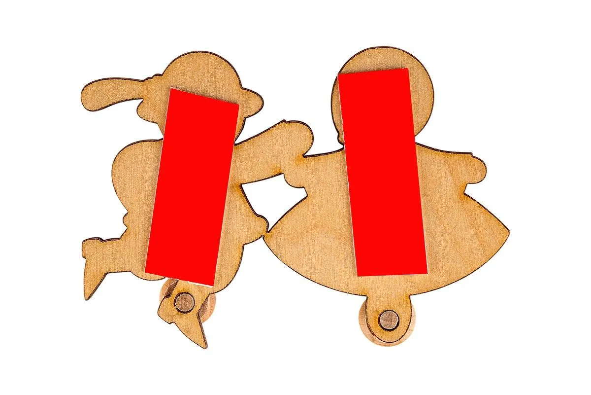 Polish Folk Art Wooden Couple Hooks, Highlanders