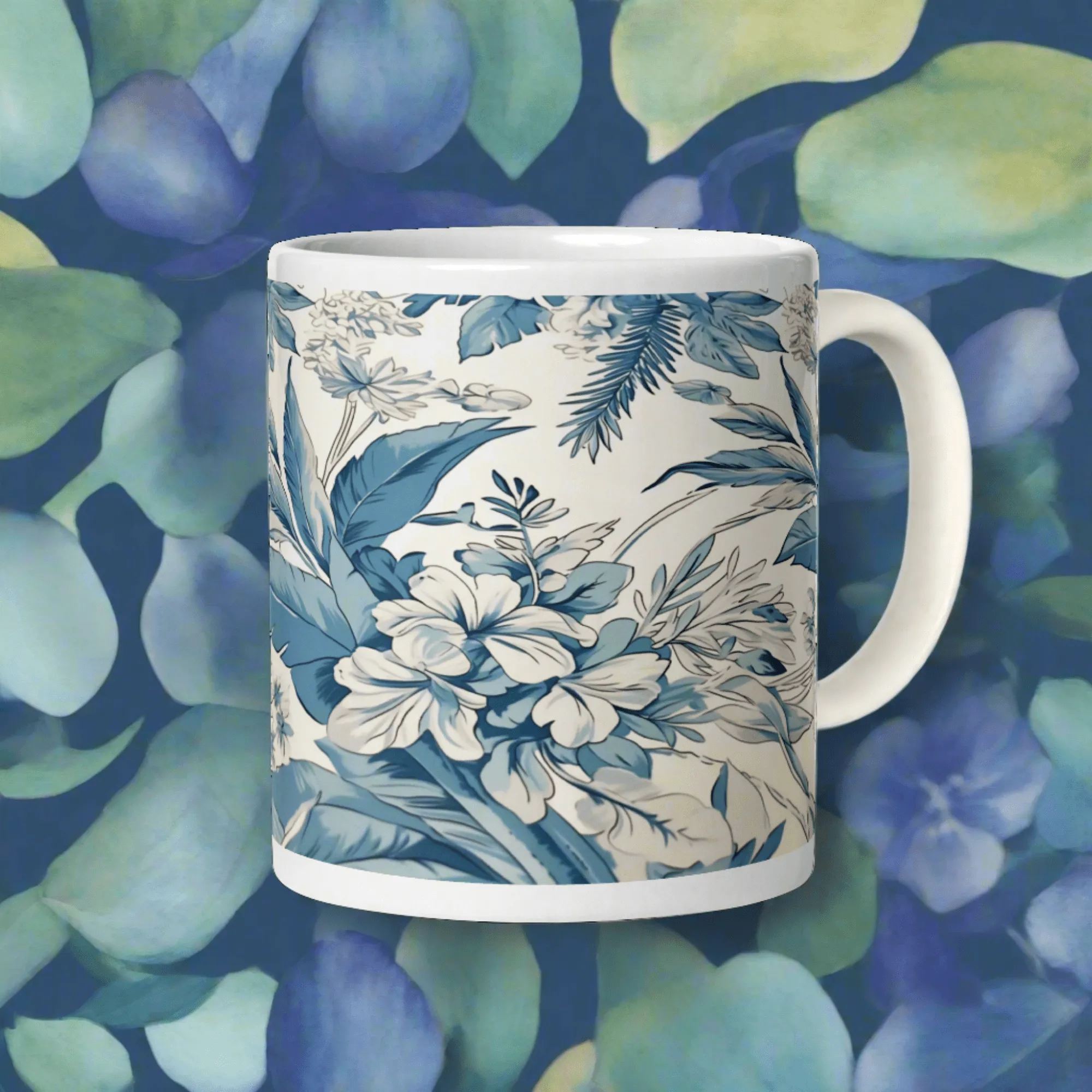 Porcelain Planter White Glossy Mug