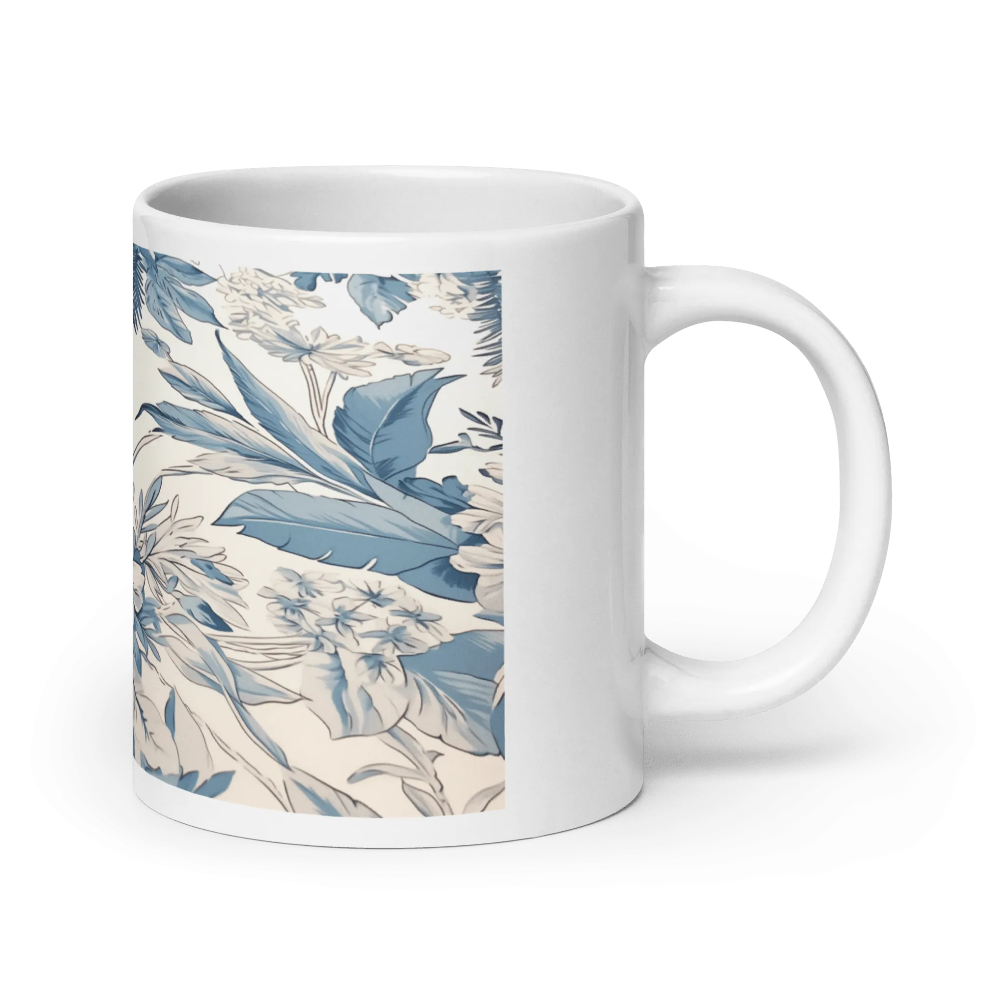 Porcelain Planter White Glossy Mug