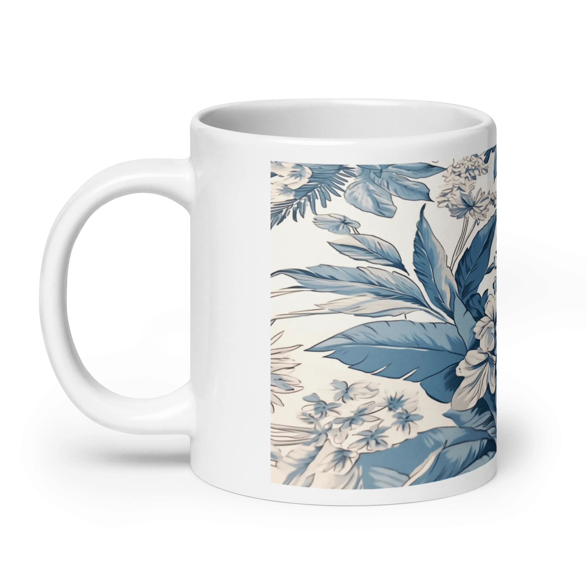 Porcelain Planter White Glossy Mug