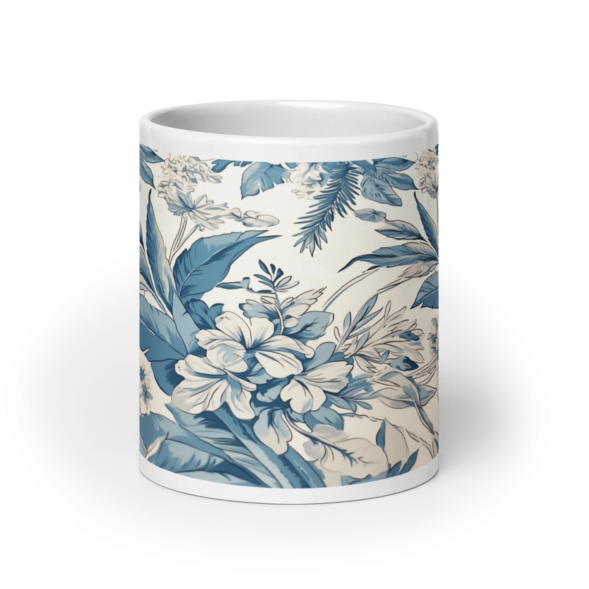 Porcelain Planter White Glossy Mug