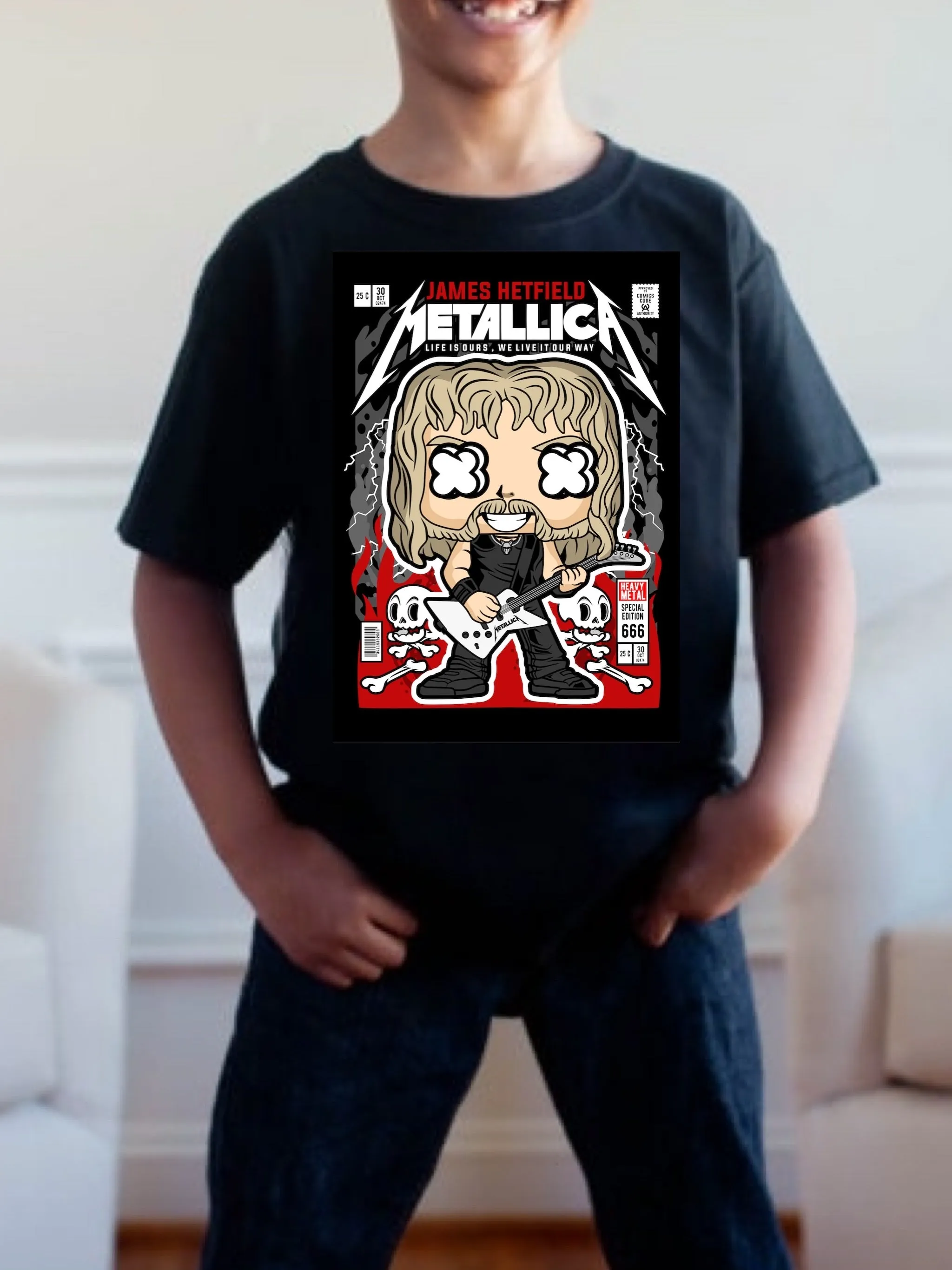 Pre order METALLICA POP tee (tee as pictured ) 1.5 week -2 week Tat
