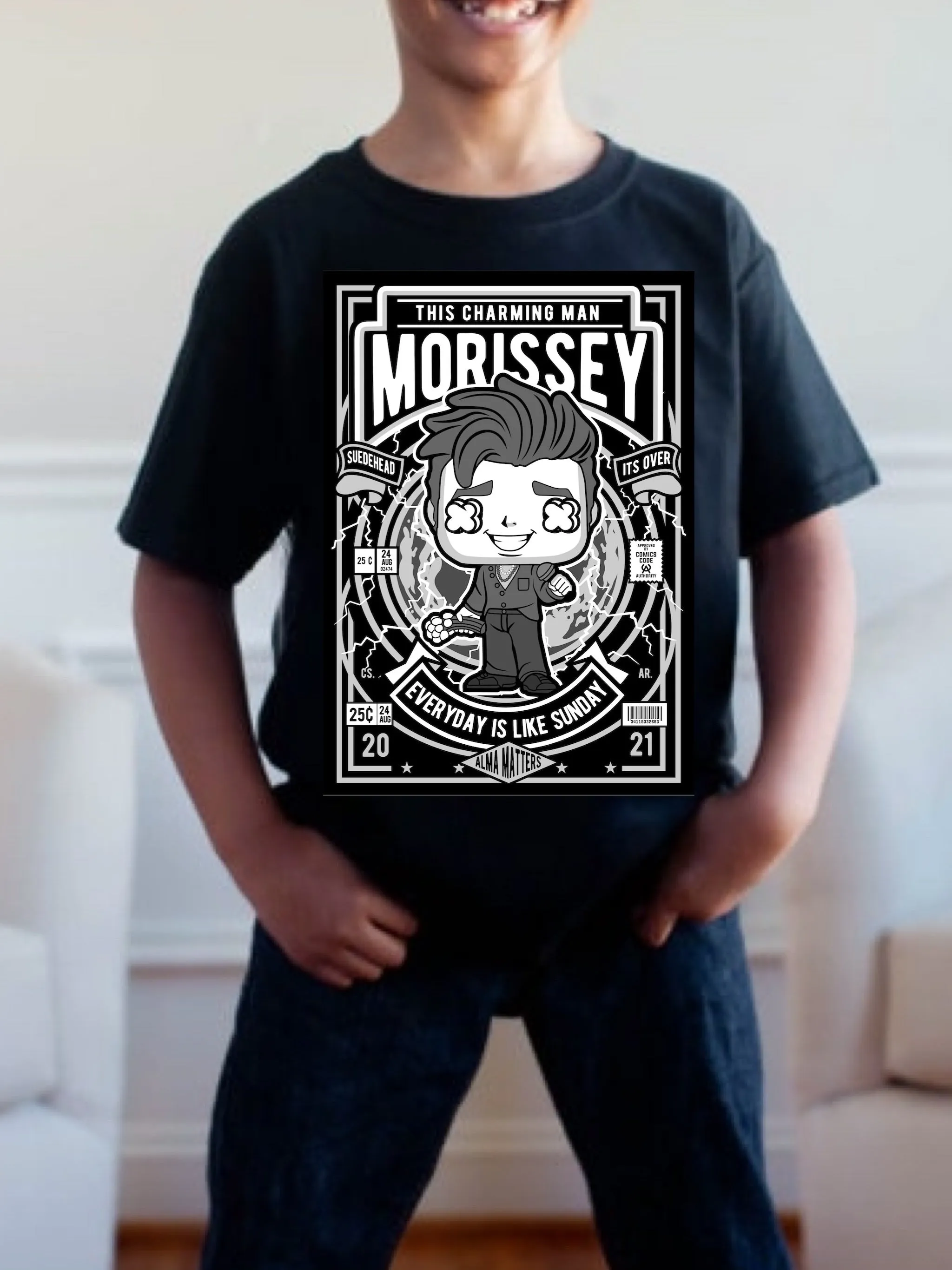 Pre order MORRISEY POP tee (tee as pictured ) 1.5 week -2 week Tat