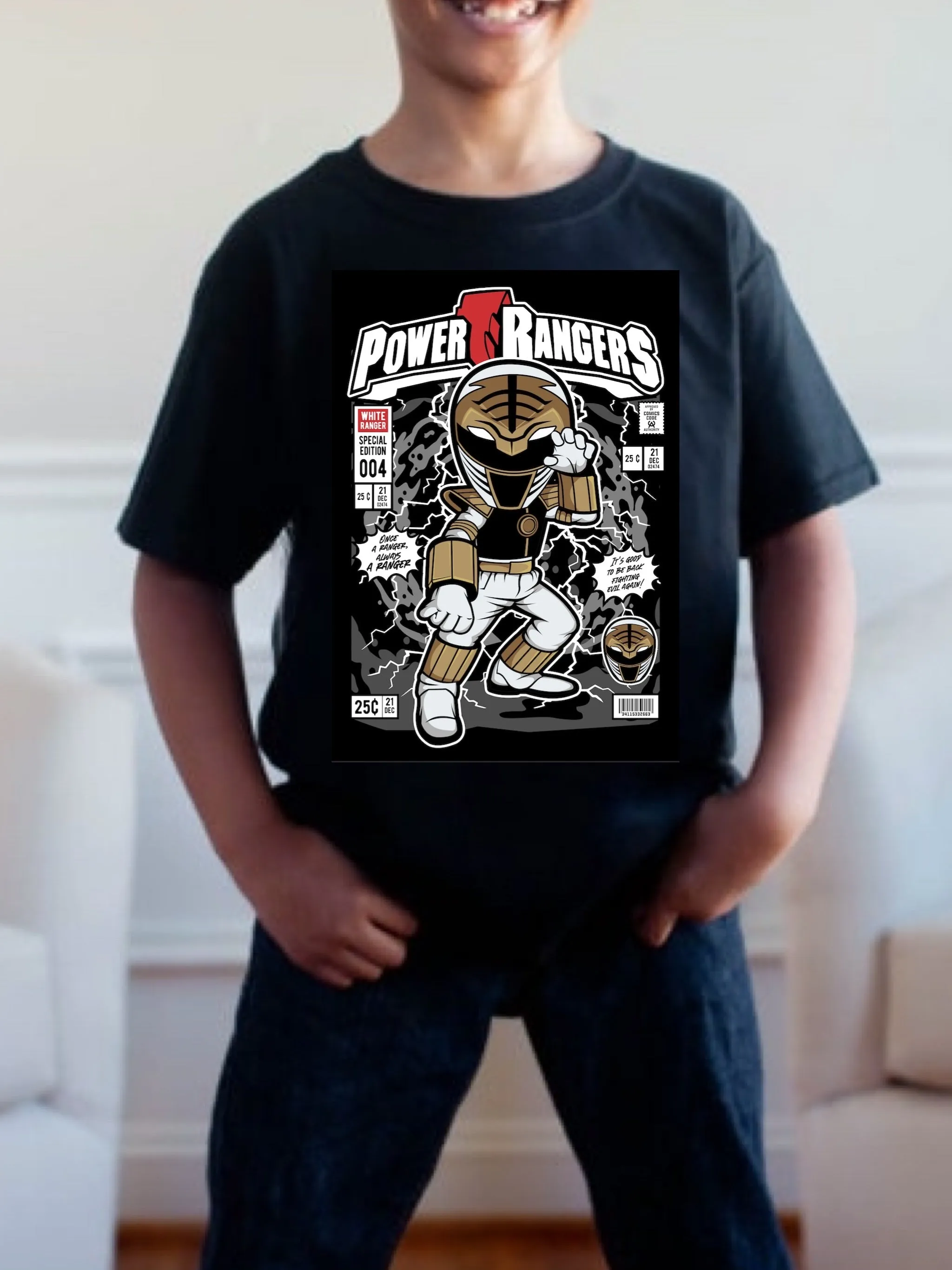 Pre order POWER RANGER POP tee (tee as pictured ) 1.5 week -2 week Tat