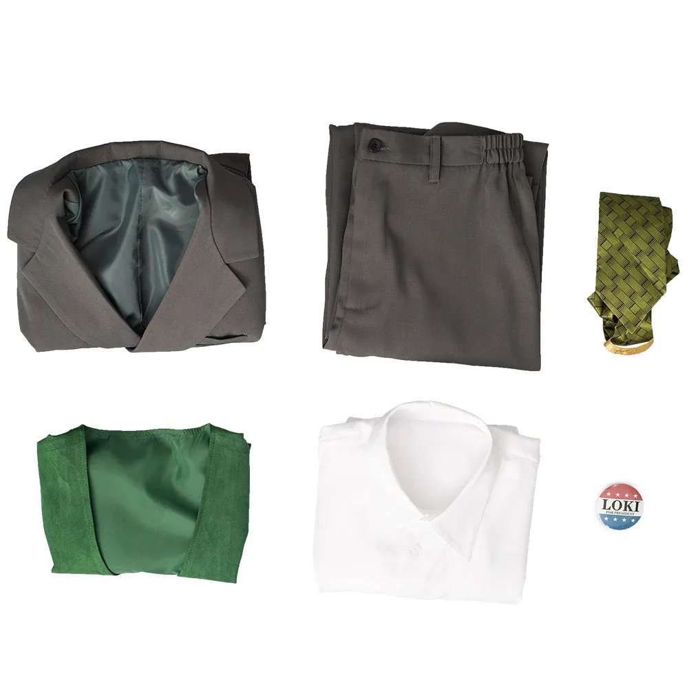 President Loki 2021 Loki Cosplay Costume Outfits Halloween Carnival Suit
