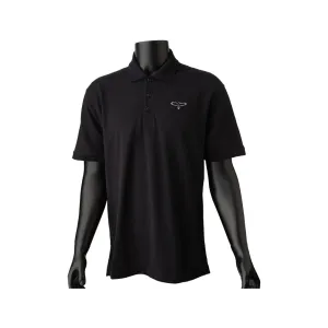 PRS Polo Shirt with Outline Bird, Black