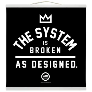 "As Designed" Hanging Canvas Print - Black