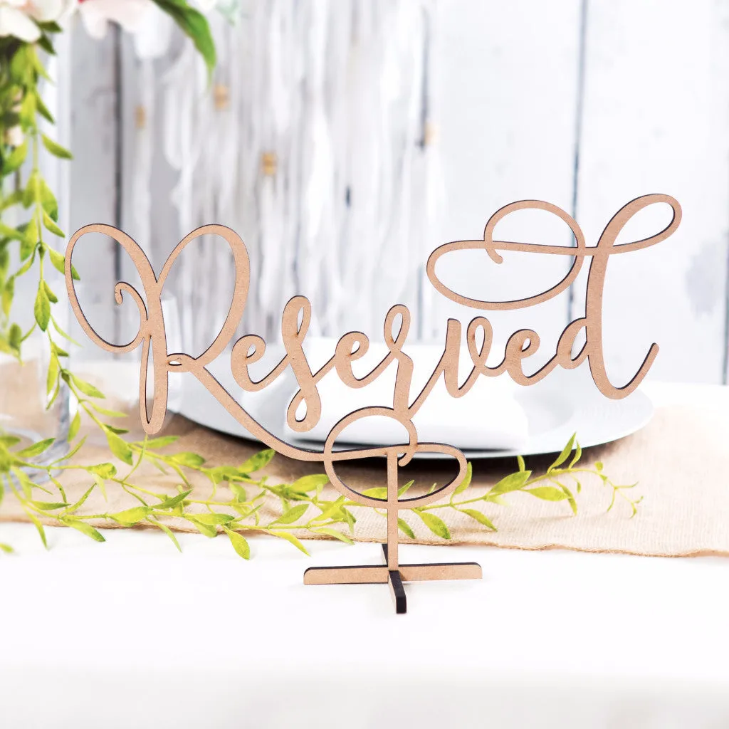Reserved Table Sign
