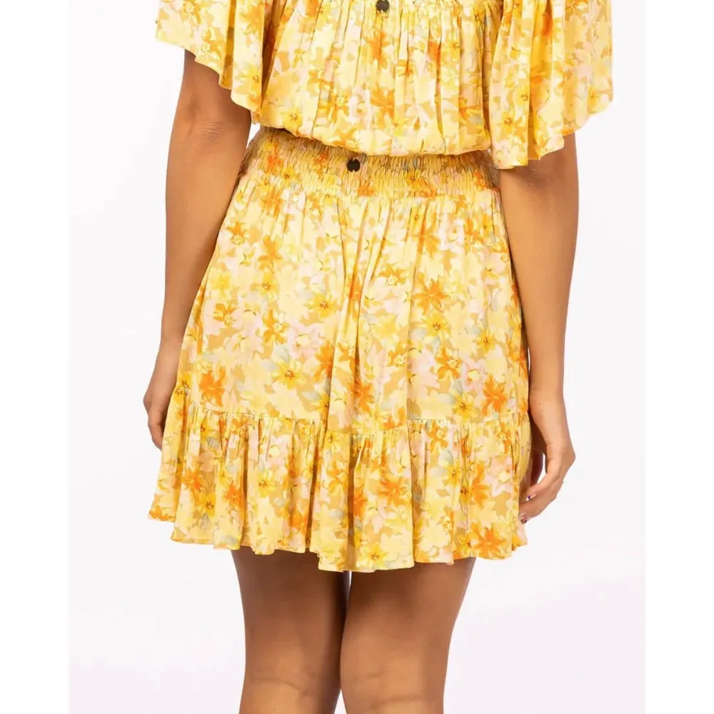 RIP CURL SUMMER RAIN MINI SKIRT STRAW