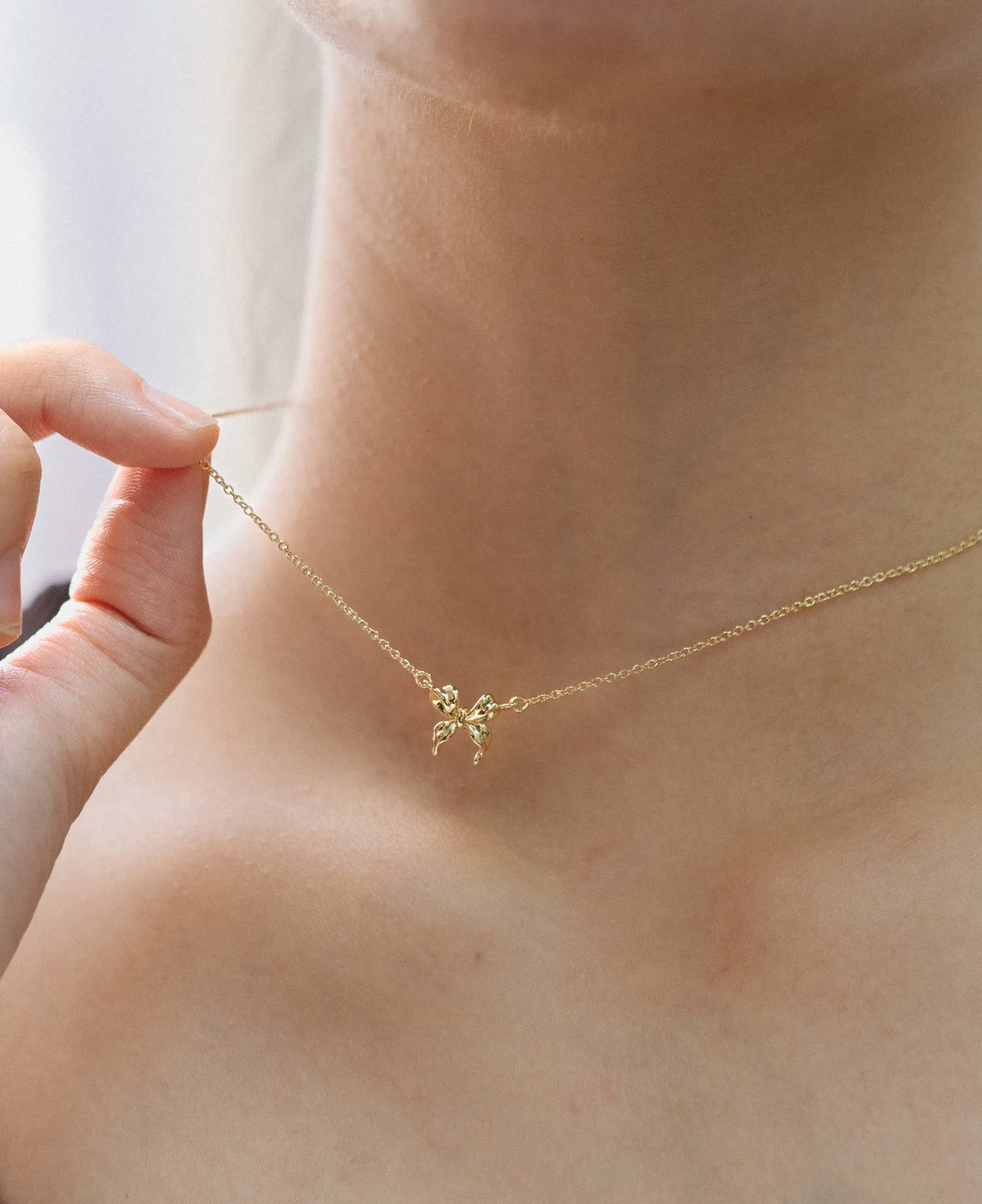 Rosalind Gold Ribbon Necklace