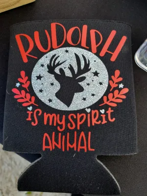 Rudolph Christmas Koozie