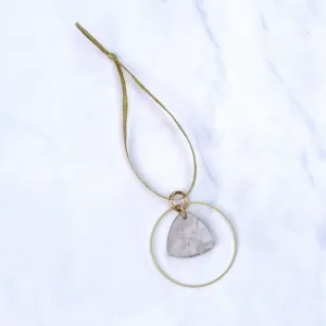 Rutilated Quartz Gemstone Hanging Ornament