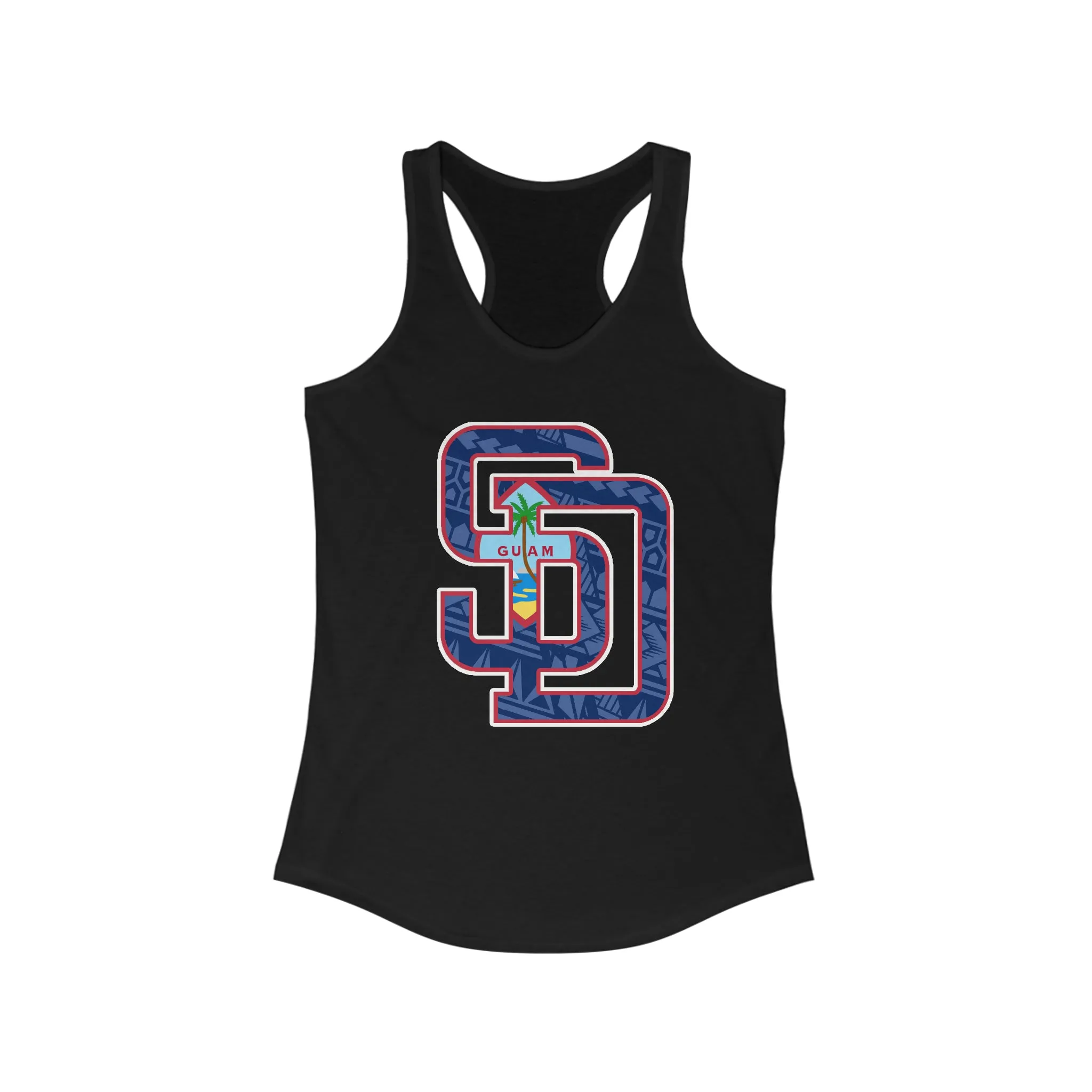 San Diego Guam Tribal Seal Women's Ideal Racerback Tank