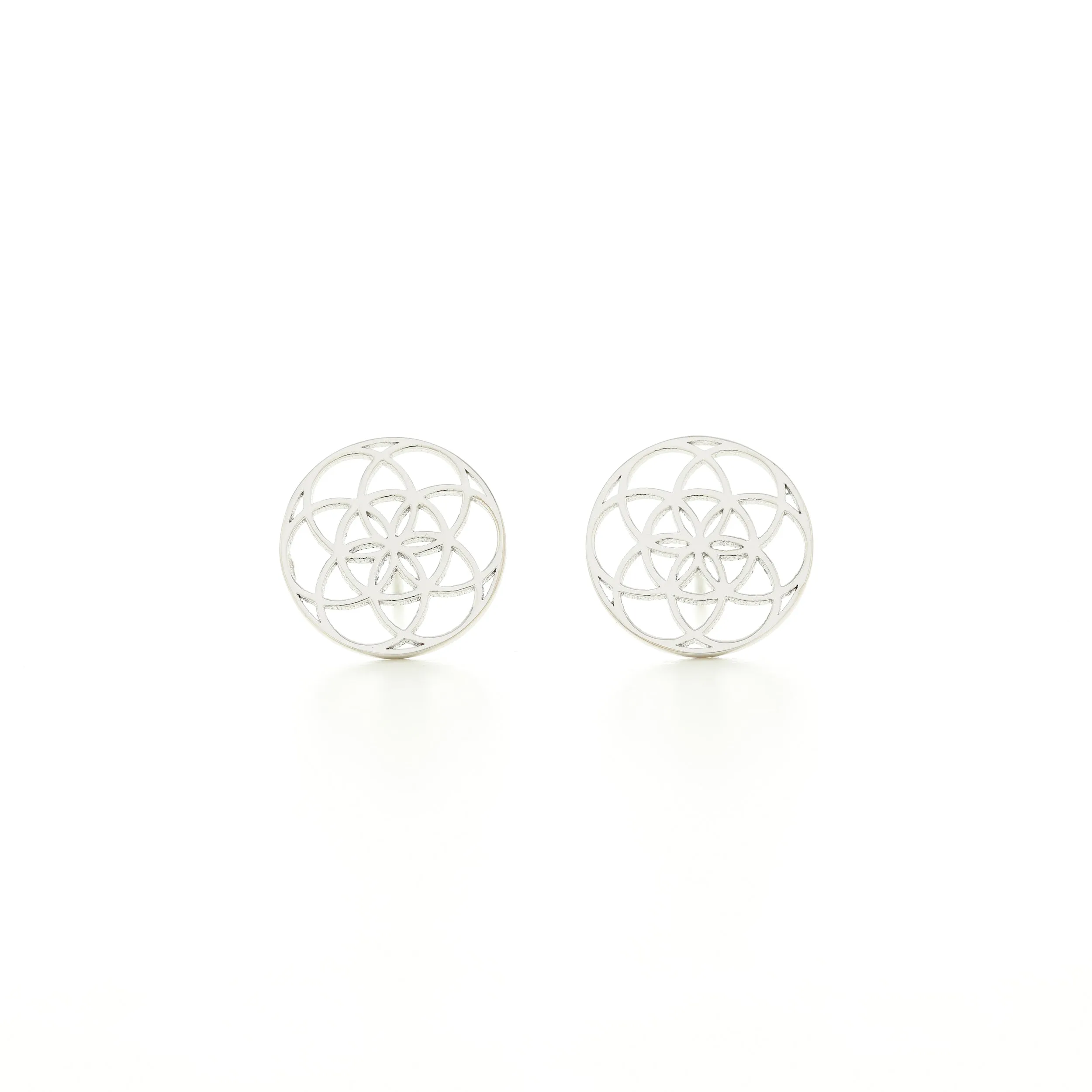 Seed of Life,  Rose Gold Stud Earrings