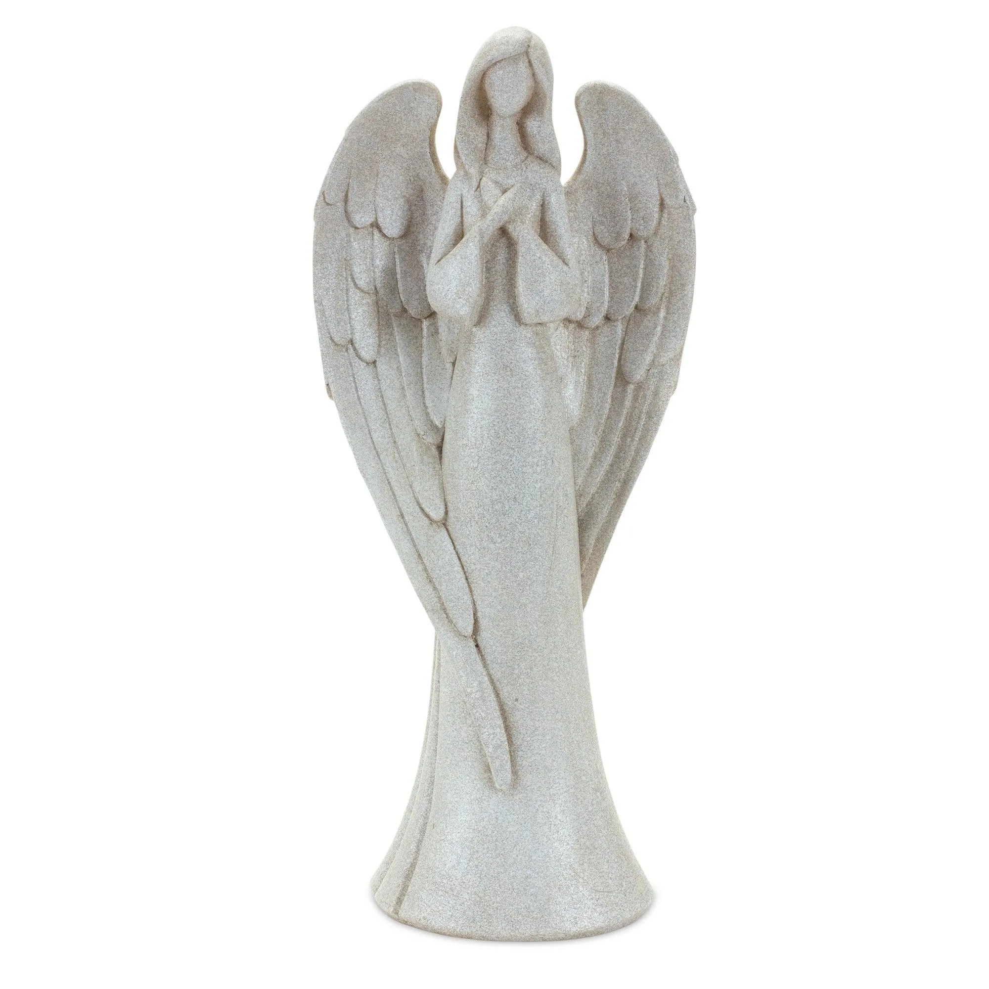 Serene Angel Figurine with Bird Accent (Set of 2)