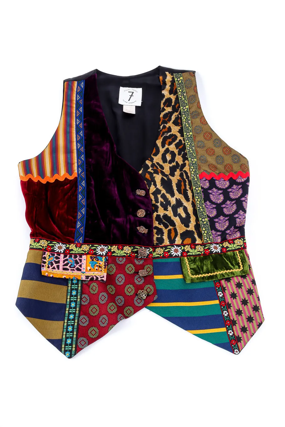 Silk and Wool Patchwork Vest