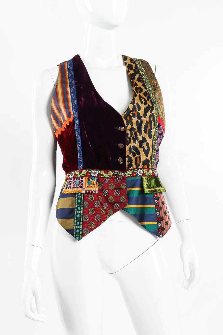 Silk and Wool Patchwork Vest