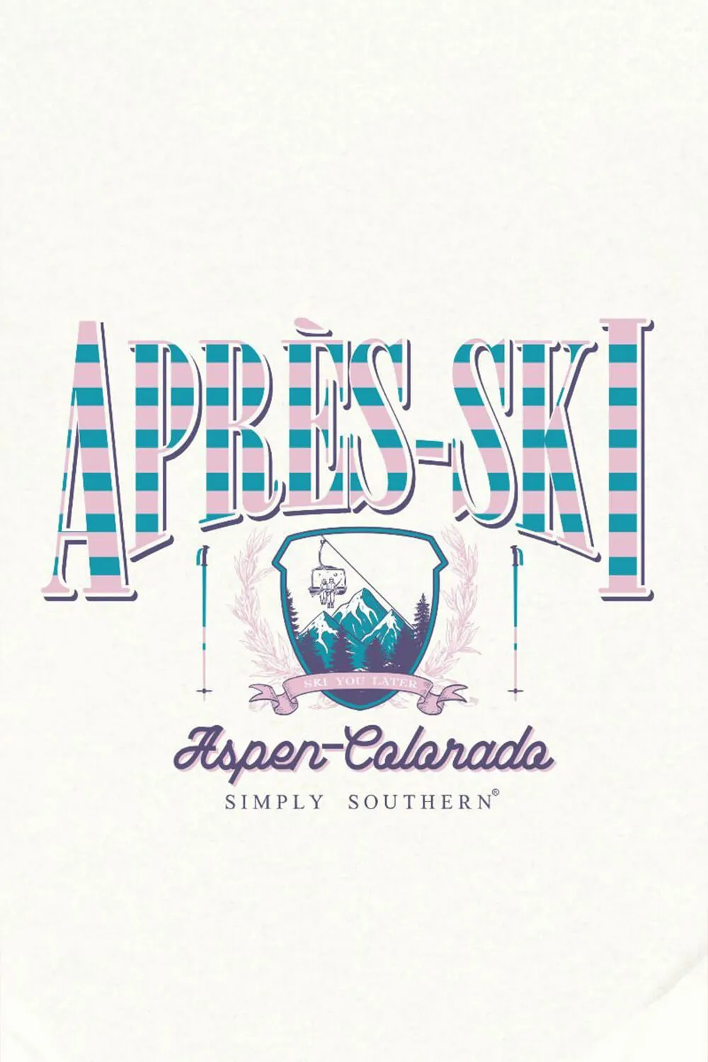 Simply Southern Youth Après-Ski Crewneck for Girls in White | YTH-CREW-APRES-WHITE