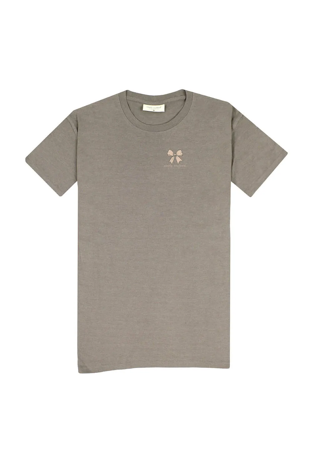 Simply Southern Youth Camo Bow T-Shirt for Girls in Desert Heather | YTH-SS-CAMOBOW-DESERTHTHR