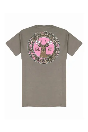 Simply Southern Youth Deer Bow T-Shirt for Women in Brown | YTH-SS-DEER-DESERTHTHR