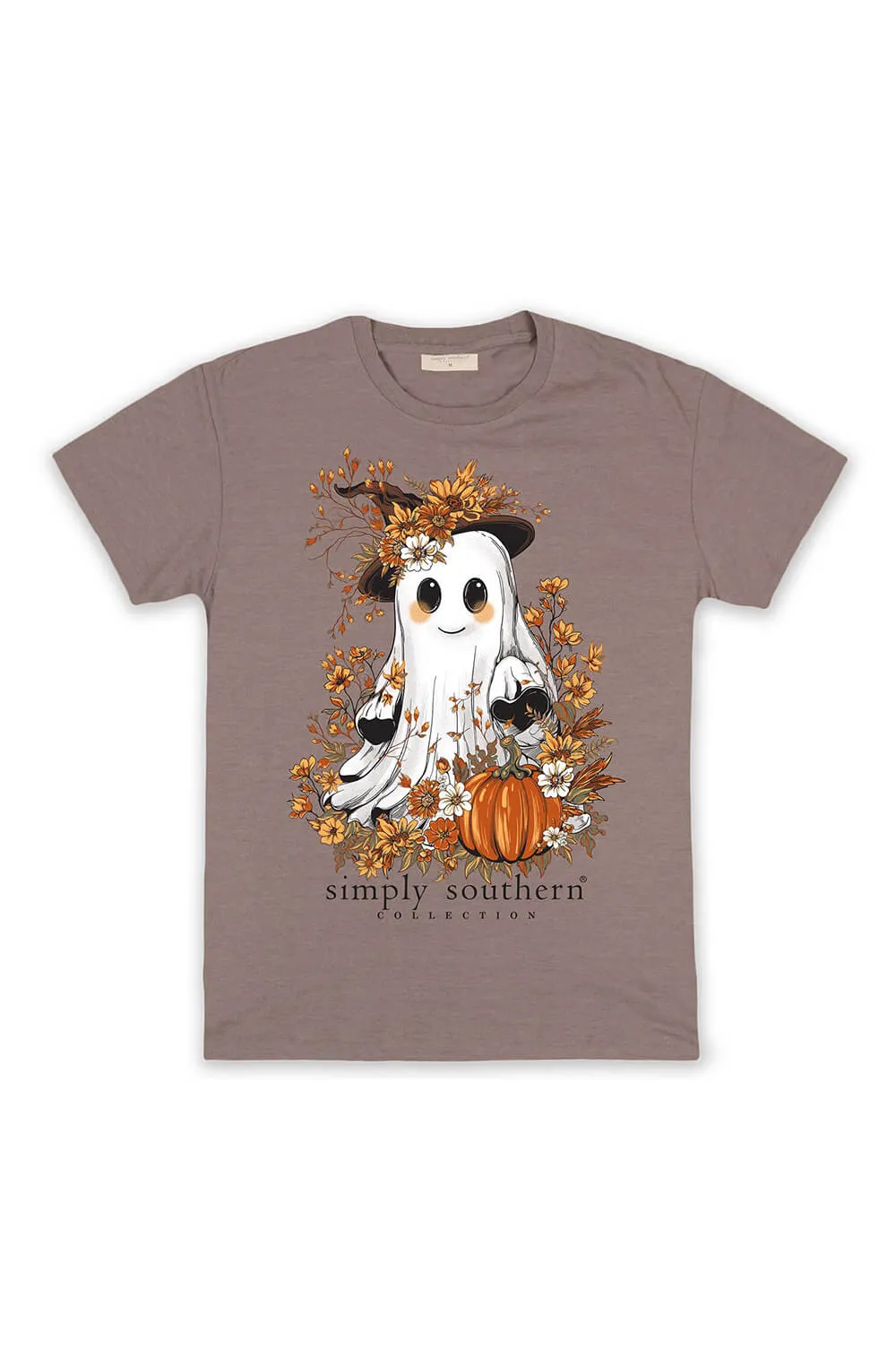 Simply Southern Youth Fall Ghost T-Shirt for Women in Desert Heather | YTH-SS-GHOST-DESERTHTHR