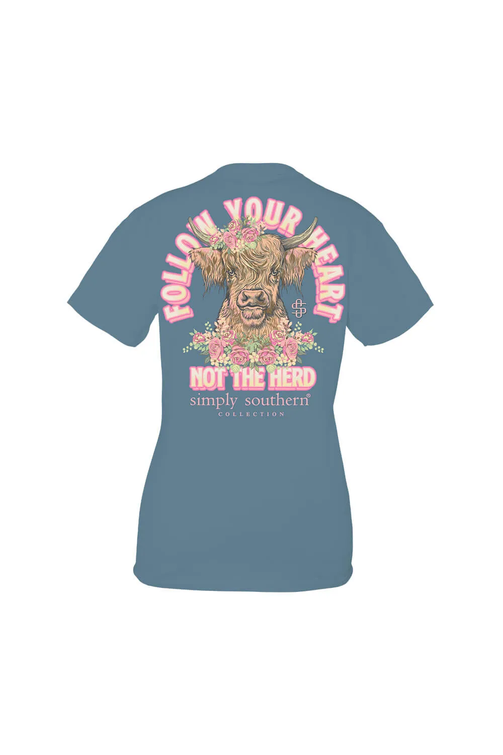 Simply Southern Youth Follow Your Heart T-Shirt for Girls in Blue | YTH-SS-HERD-COMET