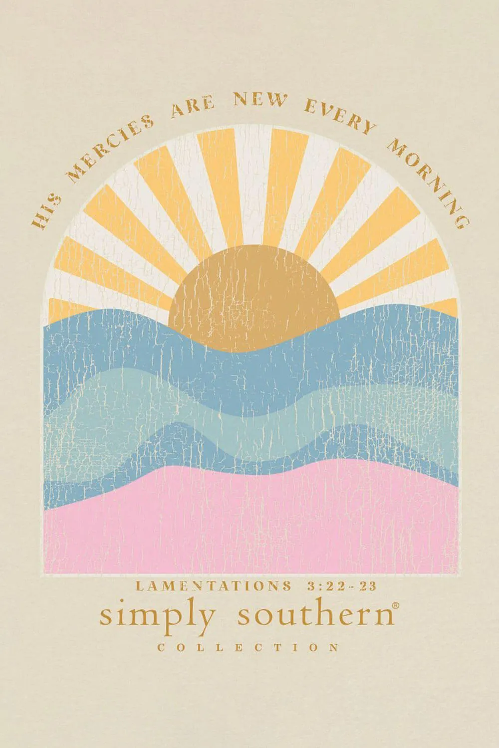 Simply Southern Youth New Patch Sunrise T-Shirt for Girls in Wisp | YTH-SS-NEW-WISP