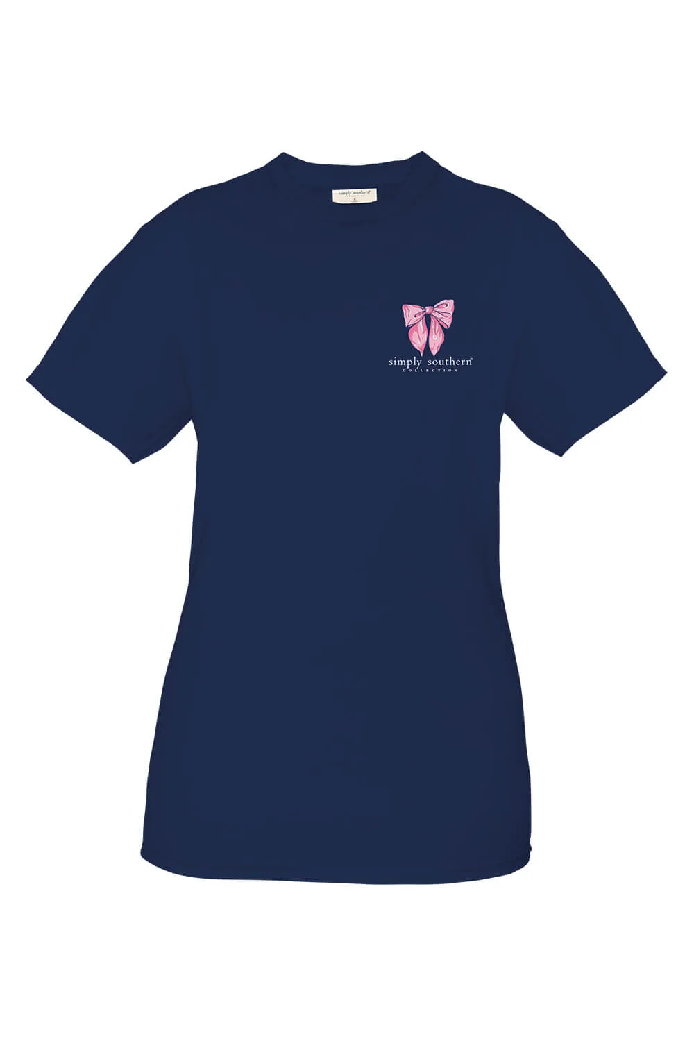 Simply Southern Youth Pursuit of Preppiness T-Shirt for Girls in Navy | YTH-SS-HAIRTIE-NAVY