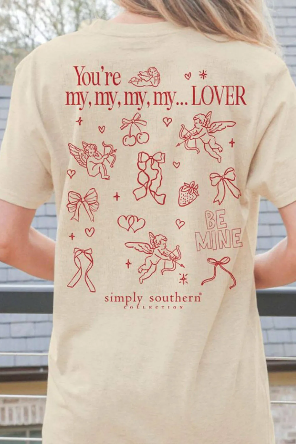 Simply Southern Youth You’re My Lover T-Shirt for Girls in Natural | YTH-SS-YOUARE-NATURAL