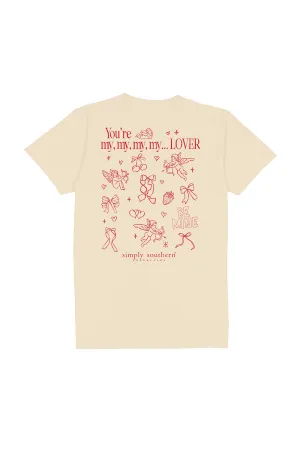 Simply Southern Youth You’re My Lover T-Shirt for Girls in Natural | YTH-SS-YOUARE-NATURAL
