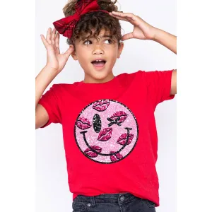 SMILEY FACE,SPARKLY VALENTINES DAY,FAUX SEQUINS,FAUX
